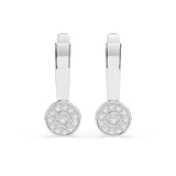 Illusion Diamond Earrings Round 0.13ct by Qutahia Jewellery