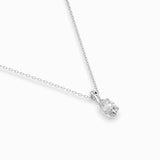 Diamond Pendant Necklace Oval 0.3ct by Qutahia Jewellery