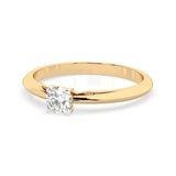 Solitaire Diamond Ring Round 0.3ct by Qutahia Jewellery