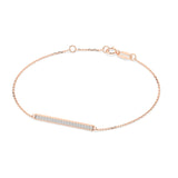 Diamond Bracelet Gold Round 0.1ct by Qutahia Jewellery