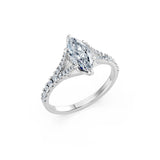 Marquise Lab Grown Diamond Micro Pave Eternity Ring 1.0ct by Qutahia Jewellery