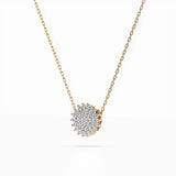 Illusion Diamond Necklace Round 0.15ct by Qutahia Jewellery