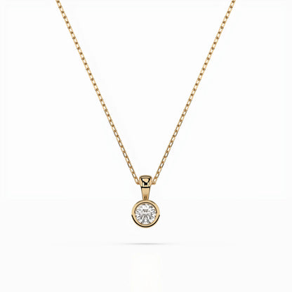 Solitaire Necklace (Round), 0.1 ct — 104-10010(3.0)