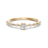 Solitaire Eternity Diamond Ring Round 0.2ct by Qutahia Jewellery