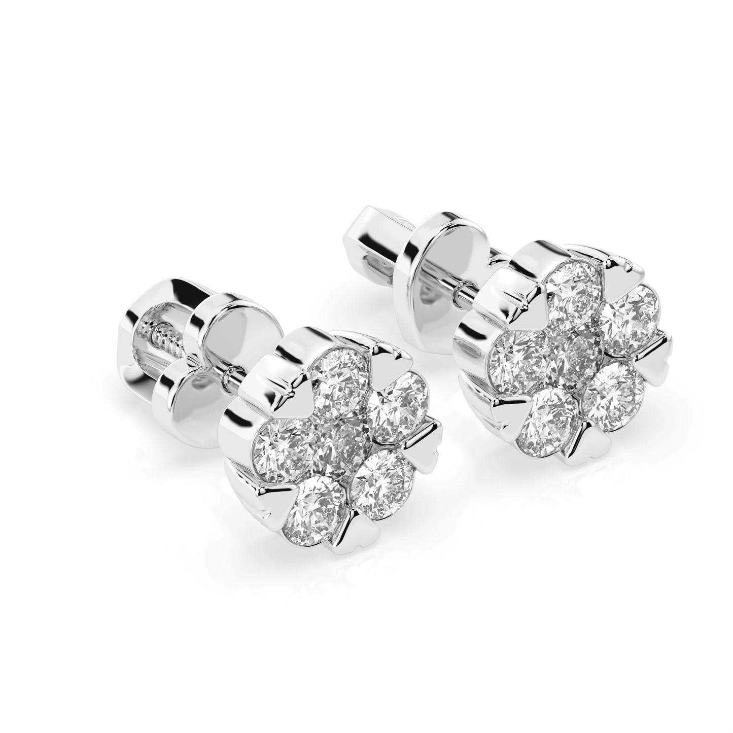 Illusion Earring (Round), 0.2 ct — 102-10015/2(3.0)