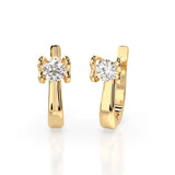 Small Diamond Earrings Round 0.5ct by Qutahia Jewellery