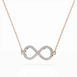 Delicate Diamond Necklace Round 0.19ct by Qutahia Jewellery