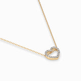 Delicate Diamond Necklace Round 0.09ct by Qutahia Jewellery