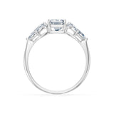 Emerald Lab Grown Diamond Side Stone Eternity Ring 1.5ct by Qutahia Jewellery