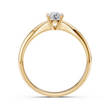 Solitaire Diamond Ring Round 0.4ct by Qutahia Jewellery