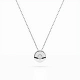 Diamond Pendant Necklace Round 0.04ct by Qutahia Jewellery