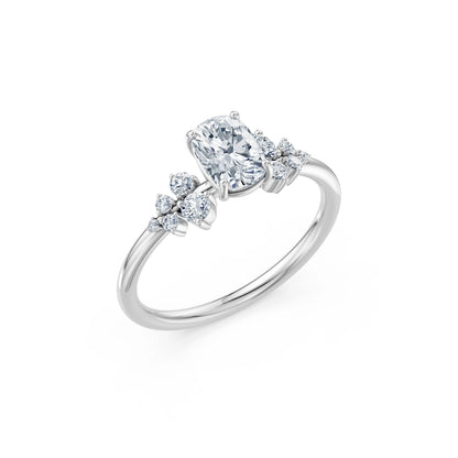 Cushion Lab Grown Diamond Classic Pave Eternity Ring 1.0ct by Qutahia Jewellery