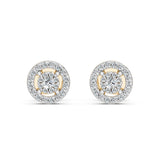 Illusion Diamond Earrings Round 0.06ct by Qutahia Jewellery