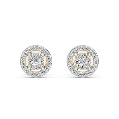 Illusion Earring (Round), 0.06 ct — 102-10018(2.0)