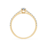 Solitaire Eternity Diamond Ring Oval 0.3ct by Qutahia Jewellery
