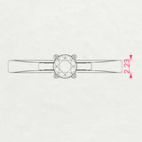 Solitaire Diamond Ring Round 0.25ct by Qutahia Jewellery