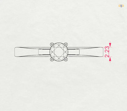 Solitaire Ring (Round), 0.25 ct — 101-10012/1(4.0)