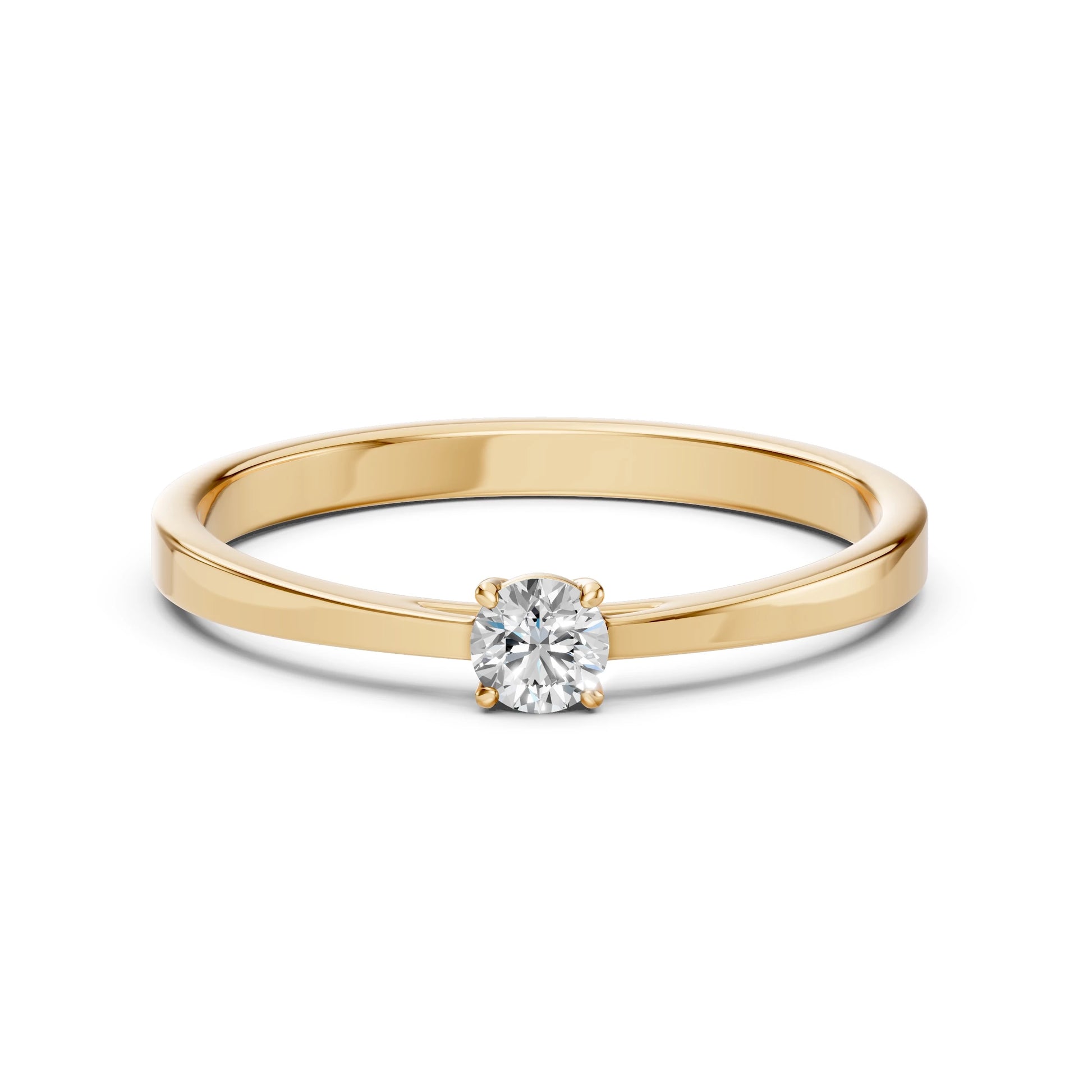 Solitaire Ring (Round), 0.15 ct — 101-10012/1(3.4)