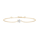 Diamond Bracelet Gold Round 0.03ct by Qutahia Jewellery
