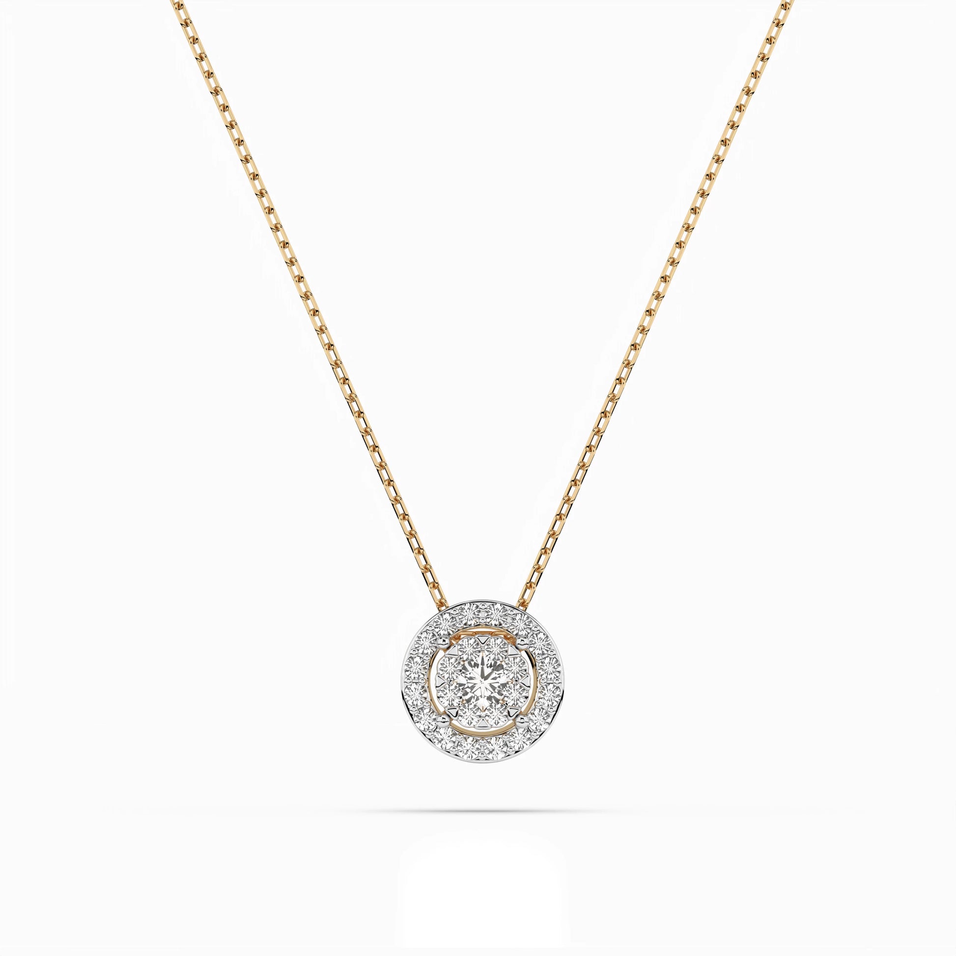 Illusion Necklace (Round), 0.1 ct — 104-10002(3.0)