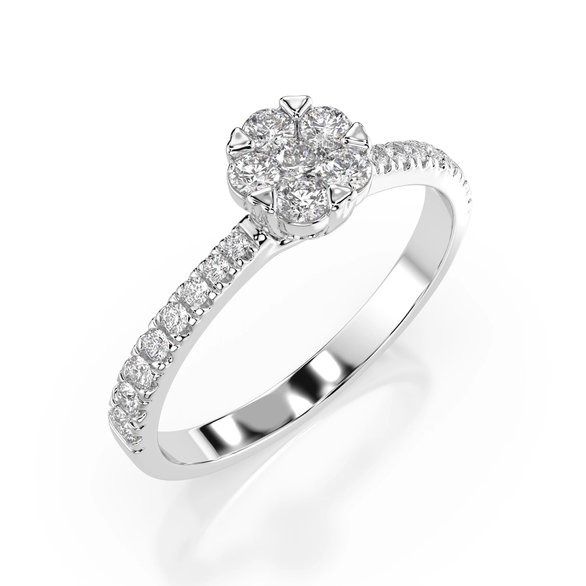 Illusion Ring (Round), 0.06 ct — 101-10015/4(2.5)