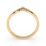 Minimalist Diamond Ring Round 0.05ct by Qutahia Jewellery