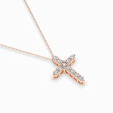 Delicate Diamond Necklace Round 0.52ct by Qutahia Jewellery