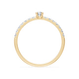 Solitaire Eternity Diamond Ring Round Brilliant 0.09ct by Qutahia Jewellery
