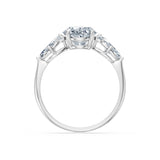 Oval Lab Grown Diamond Side Stone Eternity Ring 2.0ct by Qutahia Jewellery