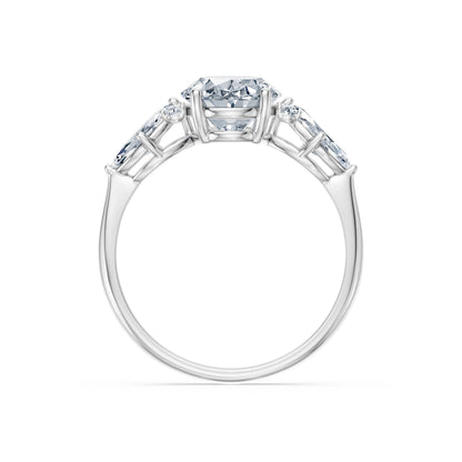 Oval Lab Grown Diamond Side Stone Eternity Ring 2.0ct by Qutahia Jewellery
