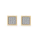 Small Diamond Earrings Round Brilliant 0.14ct by Qutahia Jewellery