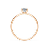 Solitaire Diamond Ring Princess 0.3ct by Qutahia Jewellery