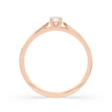 Solitaire Diamond Ring Round 0.15ct by Qutahia Jewellery