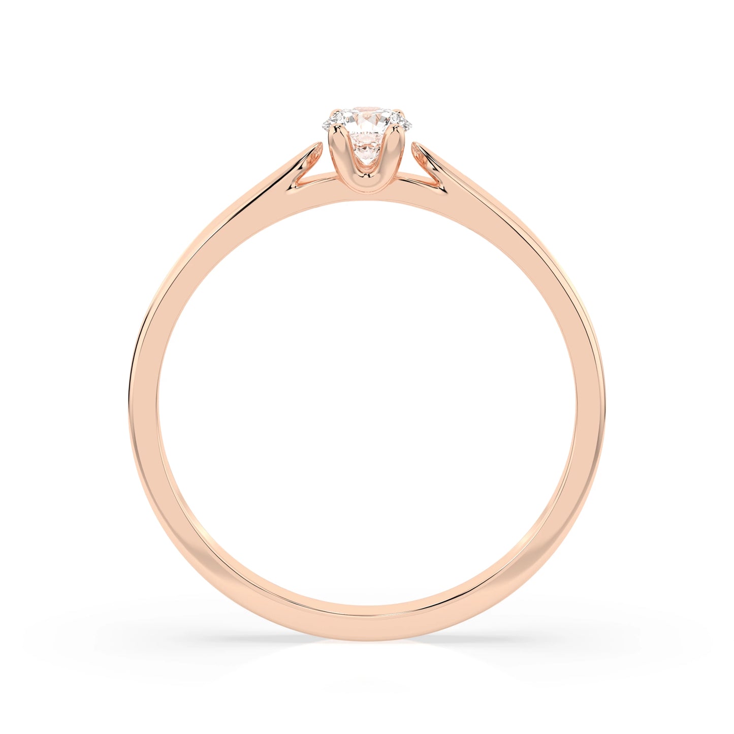 Solitaire Ring (Round), 0.15 ct — 101-10046(3.4)