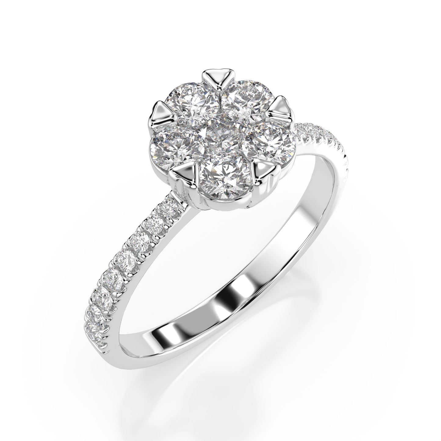 Illusion Ring (Round), 0.15 ct — 101-10015/4(3.4)