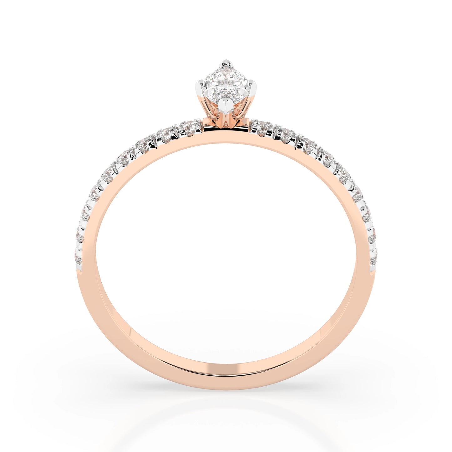 Solitaire Eternity Ring (Marquise), 0.1 ct — 101-10181/4(0.10)MARQUISE