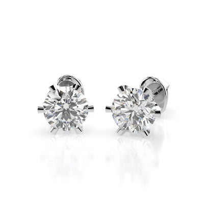 Solitaire Butterfly Earring (Round), 1.0 ct — 102-10040/1(5.1)