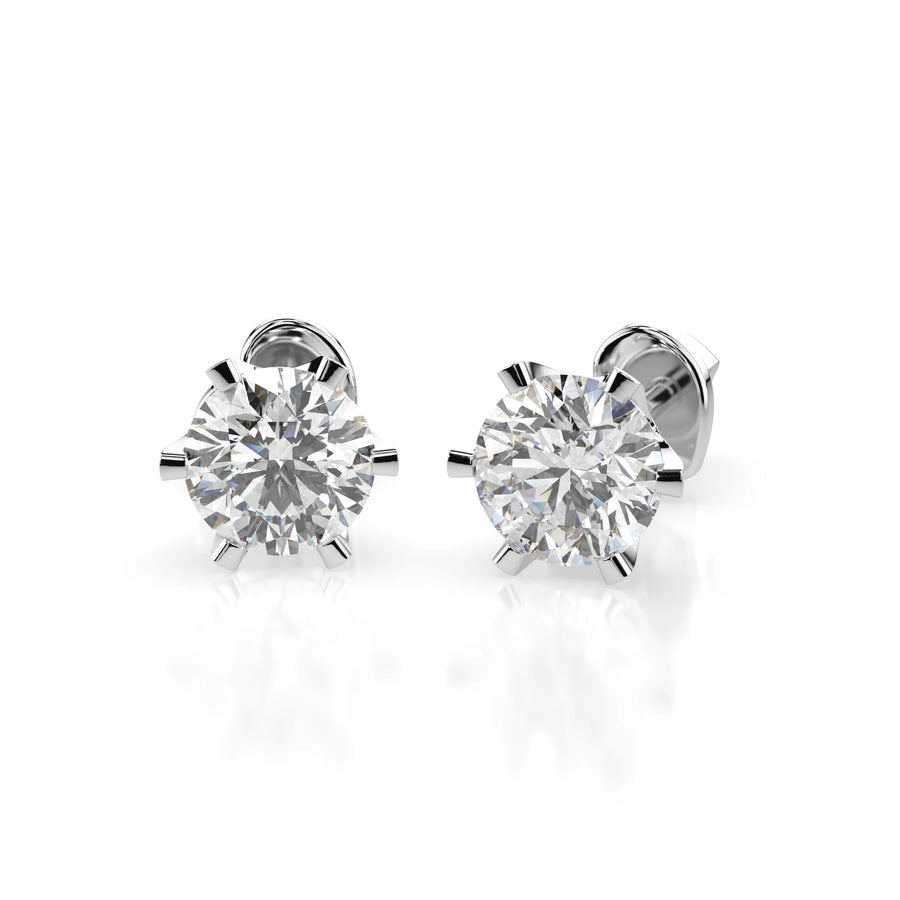Solitaire Butterfly Earring (Round), 1.0 ct — 102-10040/1(5.1)
