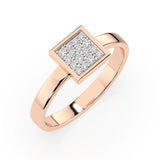 Illusion Diamond Ring Round 0.07ct by Qutahia Jewellery