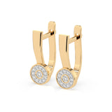 Illusion Diamond Earrings Round 0.13ct by Qutahia Jewellery