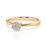 Illusion Diamond Ring Round 0.03ct by Qutahia Jewellery
