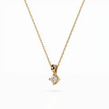 Solitaire Necklace (Round), 0.08 ct — 104-10014(2.7)