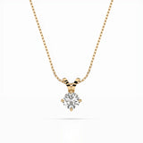 Diamond Pendant Necklace Round 0.5ct by Qutahia Jewellery