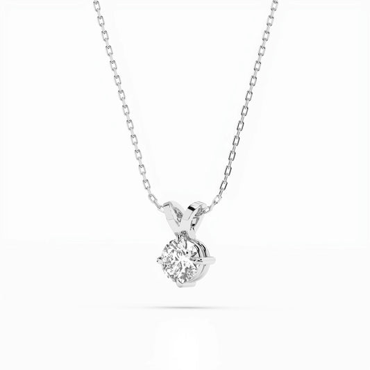 Solitaire Necklace (Round), 0.5 ct — 104-10037(5.1)