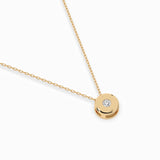 Diamond Pendant Necklace Round 0.04ct by Qutahia Jewellery