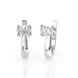 Small Diamond Earrings Round 0.5ct by Qutahia Jewellery