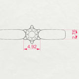 Solitaire Diamond Ring Round 0.2ct by Qutahia Jewellery