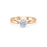 Solitaire Diamond Ring Round Brilliant 0.4ct by Qutahia Jewellery