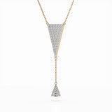 Delicate Diamond Necklace Round 0.41ct by Qutahia Jewellery