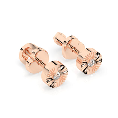 Minimalism Earring (Round), 0.04 ct — 102-10049